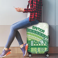Samoa Mamanu Siapo Forest Green Luggage Cover Tatau Malie