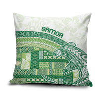 Samoa Mamanu Siapo Forest Green Pillow Cover Tatau Malie