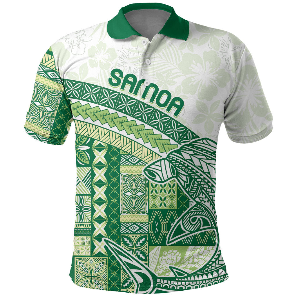 Samoa Mamanu Siapo Forest Green Polo Shirt Tatau Malie