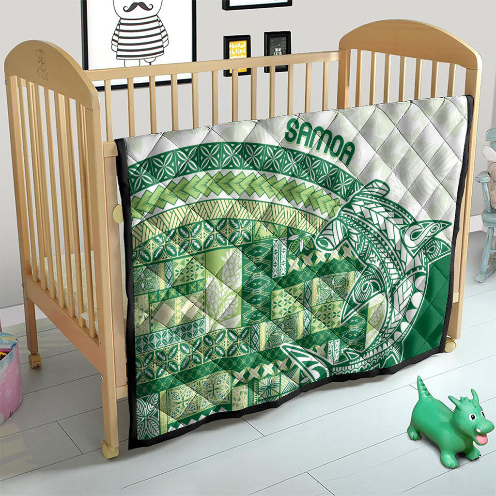 Samoa Mamanu Siapo Forest Green Quilt Tatau Malie