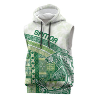 Samoa Mamanu Siapo Forest Green Sleeveless Hoodie Tatau Malie