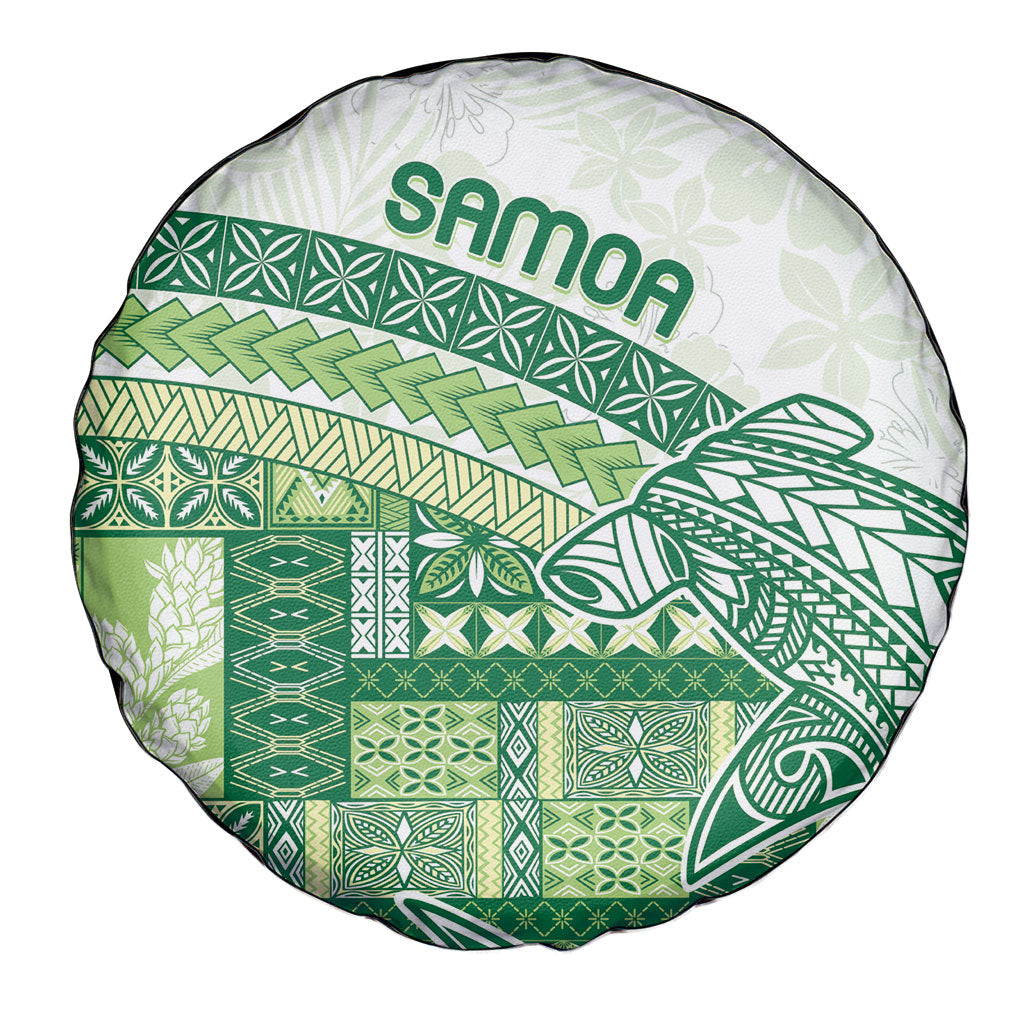 Samoa Mamanu Siapo Forest Green Spare Tire Cover Tatau Malie