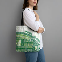 Samoa Mamanu Siapo Forest Green Tote Bag Tatau Malie