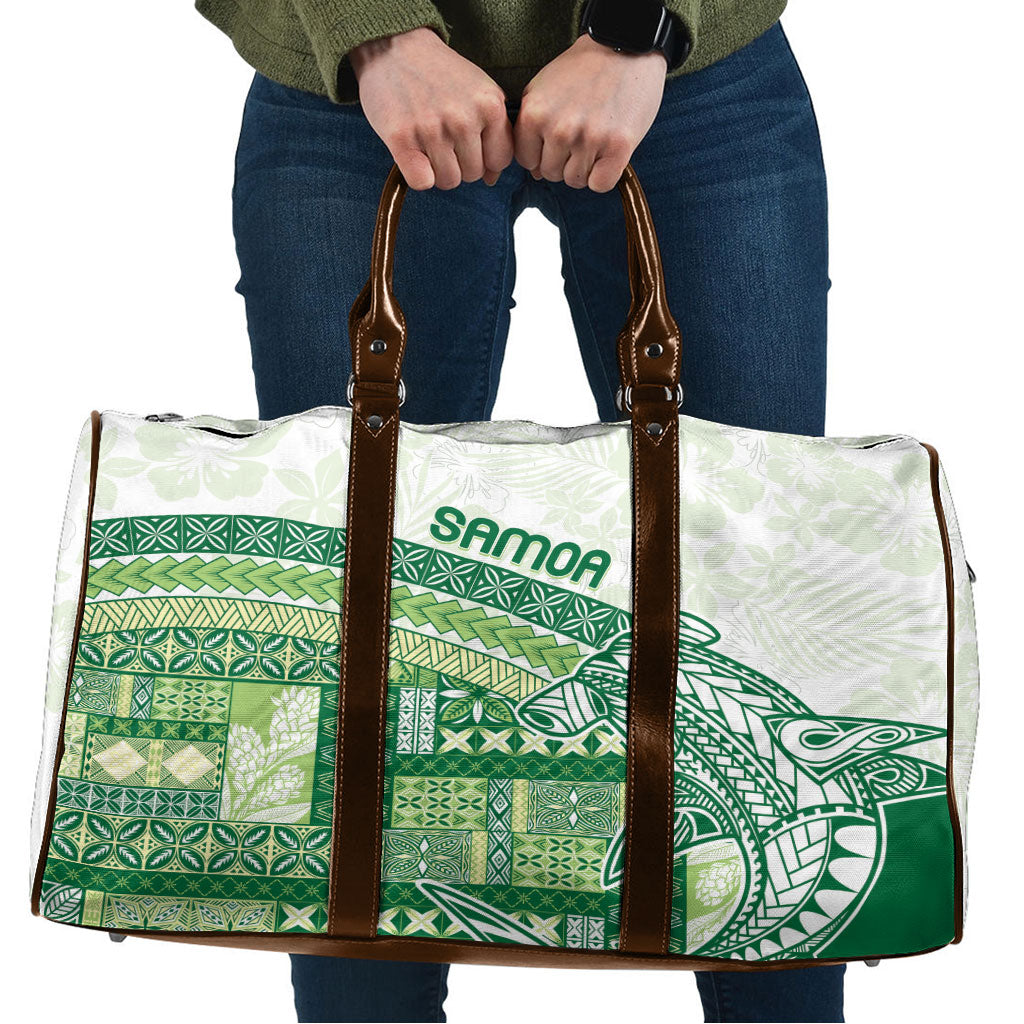 Samoa Mamanu Siapo Forest Green Travel Bag Tatau Malie