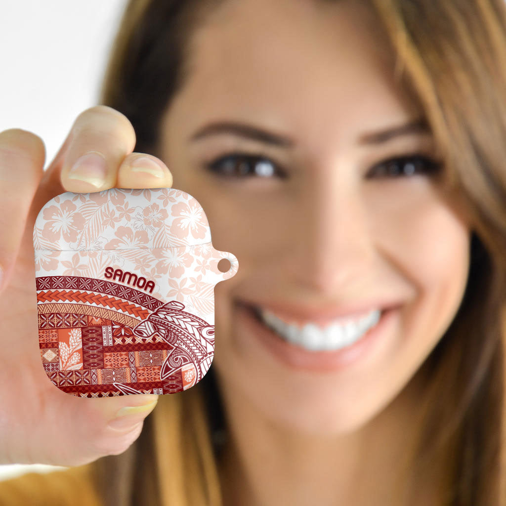 Samoa Mamanu Siapo Crimson AirPods Case Tatau Malie