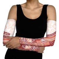 Samoa Mamanu Siapo Crimson Arm Sleeves Tatau Malie