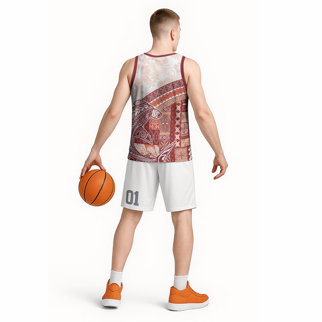 Samoa Mamanu Siapo Crimson Basketball Jersey Tatau Malie
