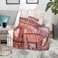 Samoa Mamanu Siapo Crimson Blanket Tatau Malie