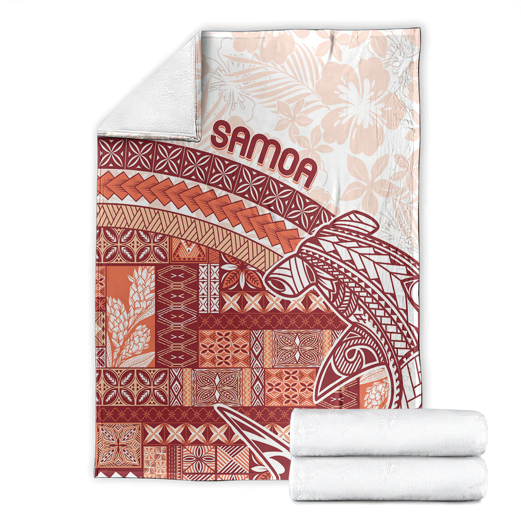 Samoa Mamanu Siapo Crimson Blanket Tatau Malie