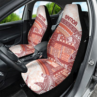 Samoa Mamanu Siapo Crimson Car Seat Cover Tatau Malie