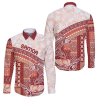 Samoa Mamanu Siapo Crimson Family Matching Mermaid Dress and Hawaiian Shirt Tatau Malie