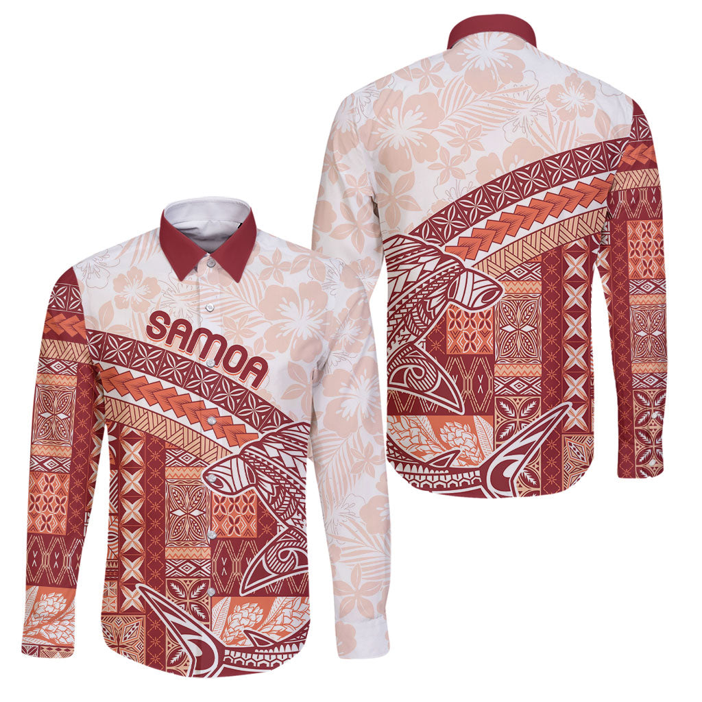 Samoa Mamanu Siapo Crimson Family Matching Off Shoulder Short Dress and Hawaiian Shirt Tatau Malie