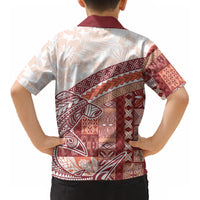 Samoa Mamanu Siapo Crimson Kid Hawaiian Shirt Tatau Malie