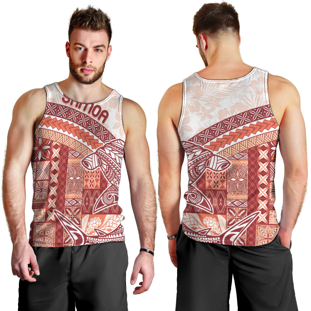Samoa Mamanu Siapo Crimson Men Tank Top Tatau Malie