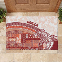 Samoa Mamanu Siapo Crimson Rubber Doormat Tatau Malie