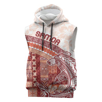 Samoa Mamanu Siapo Crimson Sleeveless Hoodie Tatau Malie