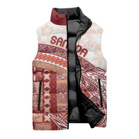 Samoa Mamanu Siapo Crimson Sleeveless Puffer Jacket Tatau Malie