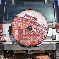 Samoa Mamanu Siapo Crimson Spare Tire Cover Tatau Malie