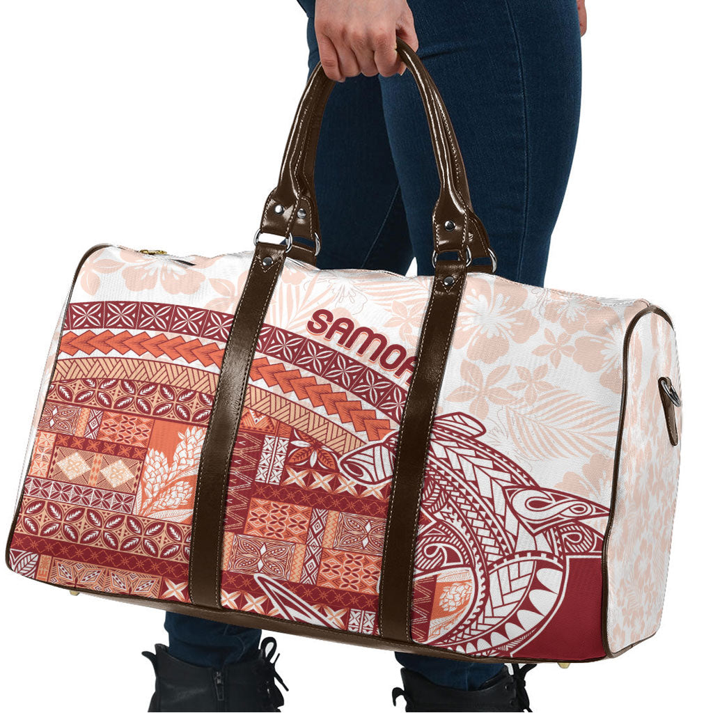 Samoa Mamanu Siapo Crimson Travel Bag Tatau Malie