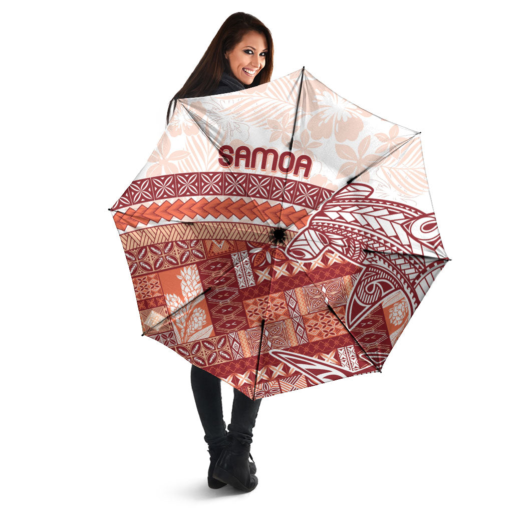 Samoa Mamanu Siapo Crimson Umbrella Tatau Malie