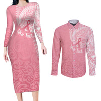 personalised-new-zealand-couples-matching-long-sleeve-bodycon-dress-and-long-sleeve-button-shirts-pink-ribbon-tattoo-mix-silver-fern