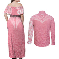 personalised-new-zealand-couples-matching-off-shoulder-maxi-dress-and-long-sleeve-button-shirts-pink-ribbon-tattoo-mix-silver-fern