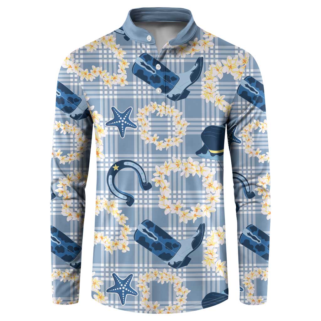 Aloha Hawaii Paniolo Jeans Palaka Button Sweatshirt Coastal Rodeo - Polynesian Pride