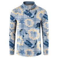 Aloha Hawaii Paniolo Jeans Palaka Button Sweatshirt Coastal Rodeo LT7 Pastel Blue - Polynesian Pride
