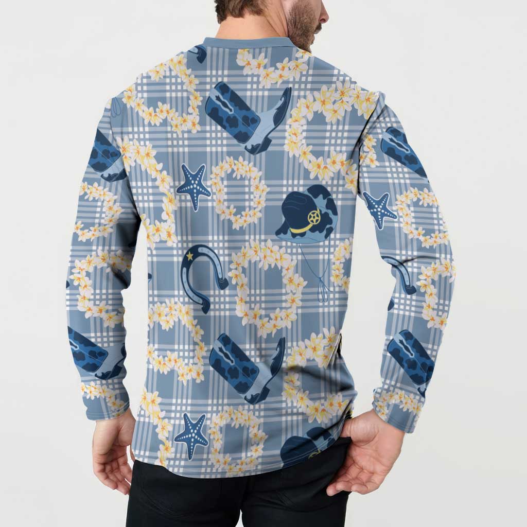 Aloha Hawaii Paniolo Jeans Palaka Button Sweatshirt Coastal Rodeo LT7 - Polynesian Pride