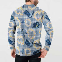 Aloha Hawaii Paniolo Jeans Palaka Button Sweatshirt Coastal Rodeo LT7 - Polynesian Pride