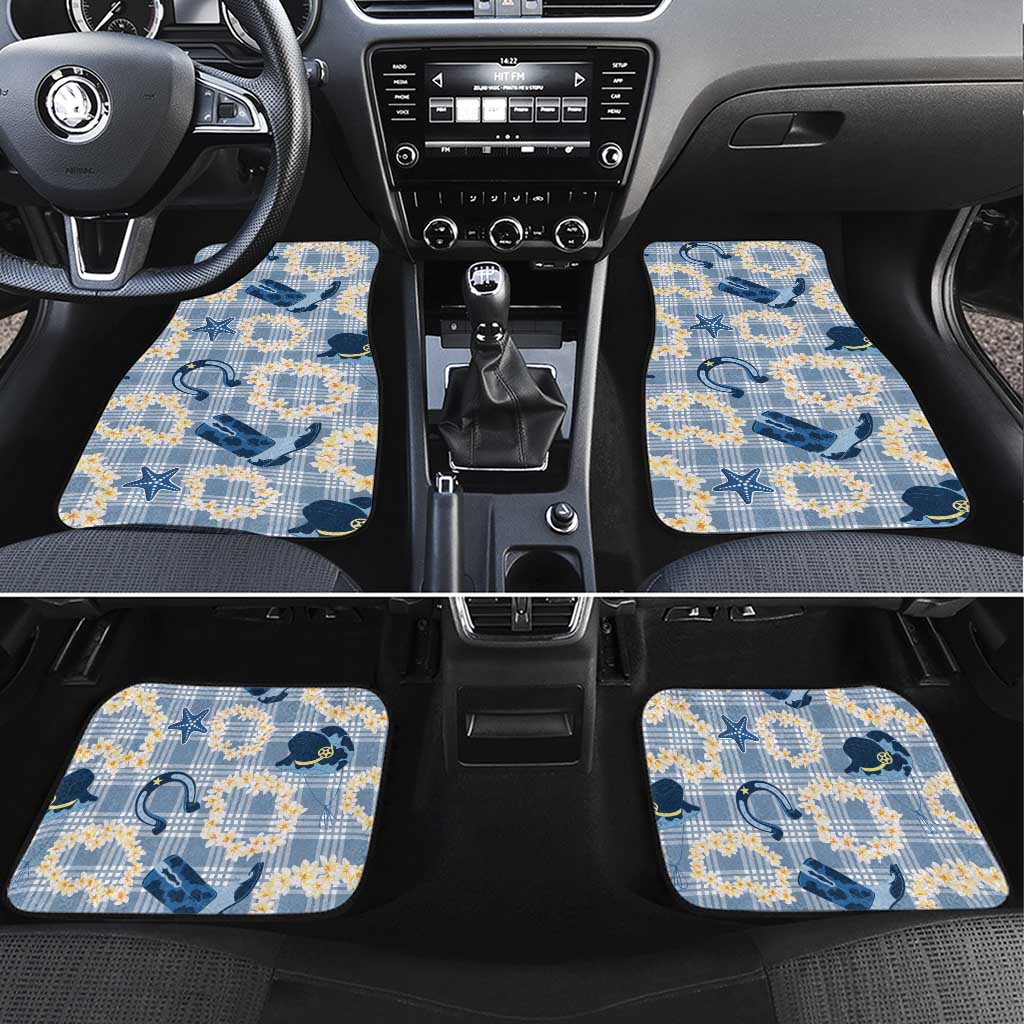 Aloha Hawaii Paniolo Jeans Palaka Car Mats Coastal Rodeo - Polynesian Pride