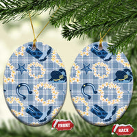 Aloha Hawaii Paniolo Jeans Palaka Ceramic Ornament Coastal Rodeo - Polynesian Pride