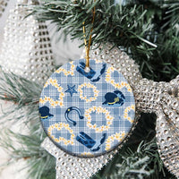 Aloha Hawaii Paniolo Jeans Palaka Ceramic Ornament Coastal Rodeo - Polynesian Pride