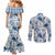 Aloha Hawaii Paniolo Jeans Palaka Couples Matching Mermaid Dress and Long Sleeve Button Shirt Coastal Rodeo - Polynesian Pride