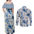 Aloha Hawaii Paniolo Jeans Palaka Couples Matching Off Shoulder Maxi Dress and Long Sleeve Button Shirt Coastal Rodeo - Polynesian Pride