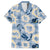 Aloha Hawaii Paniolo Jeans Palaka Family Matching Off Shoulder Maxi Dress and Hawaiian Shirt Coastal Rodeo - Polynesian Pride
