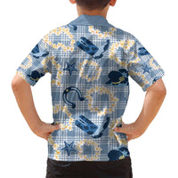 Aloha Hawaii Paniolo Jeans Palaka Family Matching Off Shoulder Short Dress and Hawaiian Shirt Coastal Rodeo LT7 - Polynesian Pride