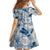 Aloha Hawaii Paniolo Jeans Palaka Family Matching Off Shoulder Short Dress and Hawaiian Shirt Coastal Rodeo - Polynesian Pride