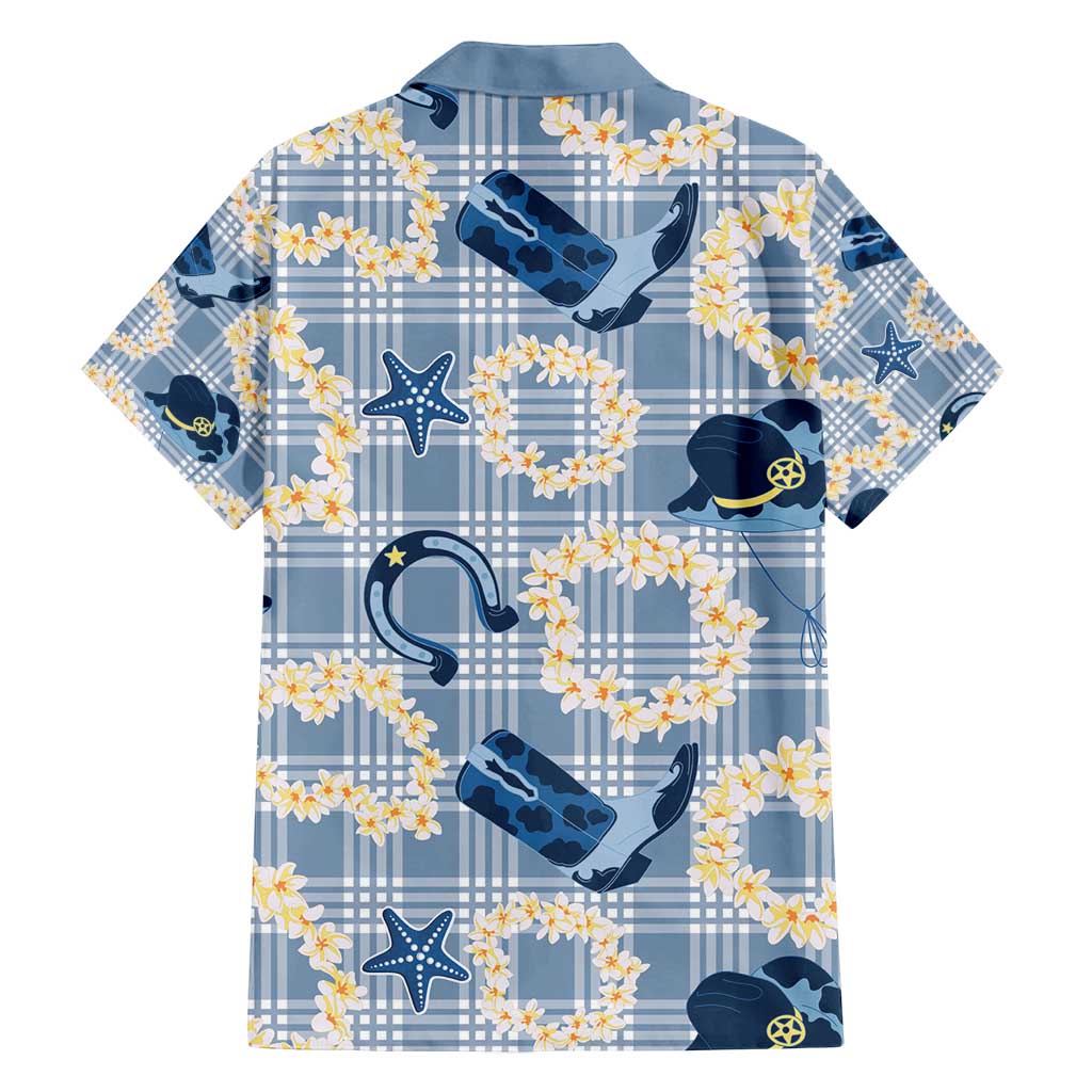 Aloha Hawaii Paniolo Jeans Palaka Family Matching Off Shoulder Short Dress and Hawaiian Shirt Coastal Rodeo LT7 - Polynesian Pride