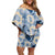 Aloha Hawaii Paniolo Jeans Palaka Family Matching Off Shoulder Short Dress and Hawaiian Shirt Coastal Rodeo - Polynesian Pride