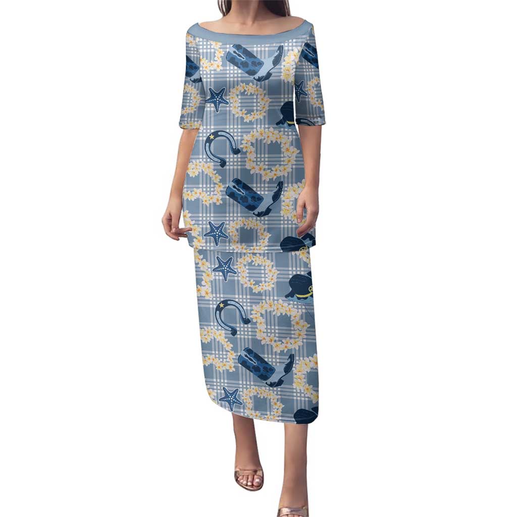 Aloha Hawaii Paniolo Jeans Palaka Family Matching Puletasi and Hawaiian Shirt Coastal Rodeo - Polynesian Pride