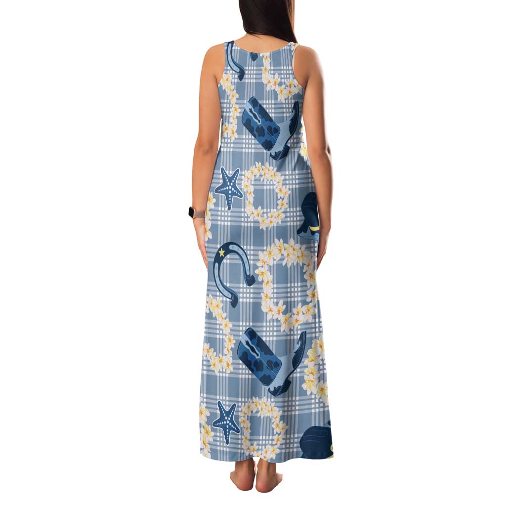 Aloha Hawaii Paniolo Jeans Palaka Family Matching Tank Maxi Dress and Hawaiian Shirt Coastal Rodeo - Polynesian Pride