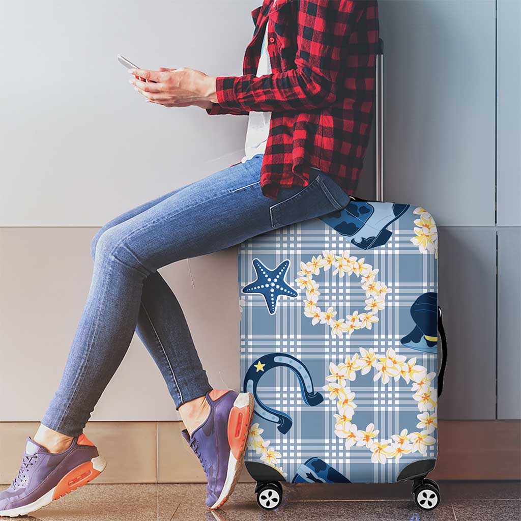 Aloha Hawaii Paniolo Jeans Palaka Luggage Cover Coastal Rodeo - Polynesian Pride