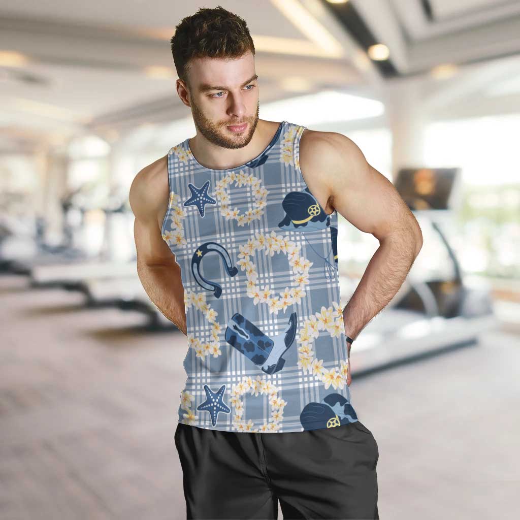 Aloha Hawaii Paniolo Jeans Palaka Men Tank Top Coastal Rodeo - Polynesian Pride