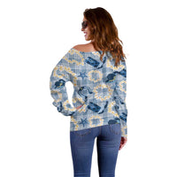 Aloha Hawaii Paniolo Jeans Palaka Off Shoulder Sweater Coastal Rodeo - Polynesian Pride