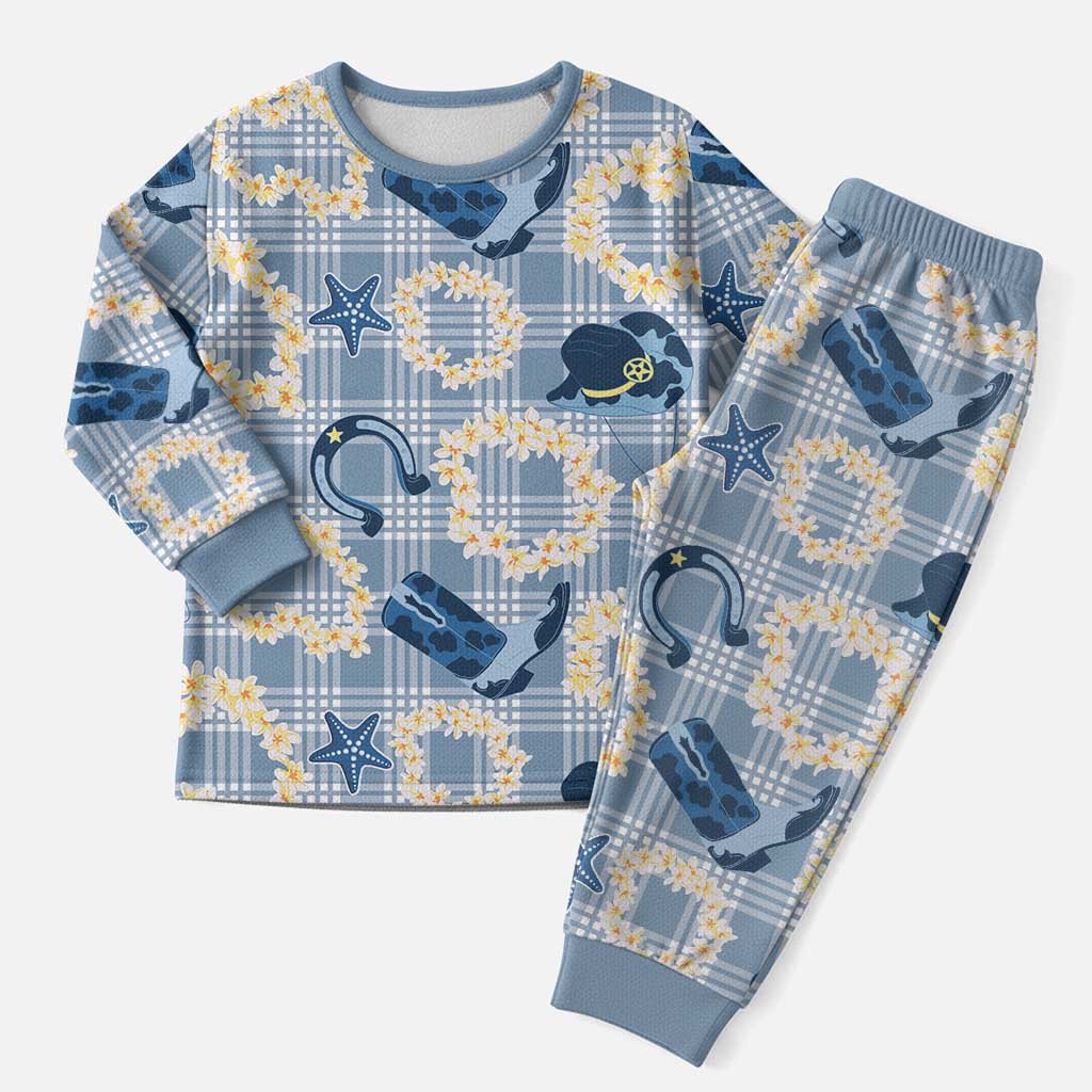 Aloha Hawaii Paniolo Jeans Palaka Christmas Pajama Set Coastal Rodeo - Polynesian Pride