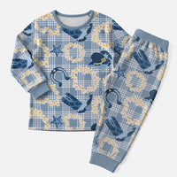 Aloha Hawaii Paniolo Jeans Palaka Christmas Pajama Set Coastal Rodeo - Polynesian Pride