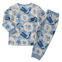 Aloha Hawaii Paniolo Jeans Palaka Christmas Pajama Set Coastal Rodeo - Polynesian Pride