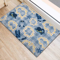Aloha Hawaii Paniolo Jeans Palaka Rubber Doormat Coastal Rodeo - Polynesian Pride
