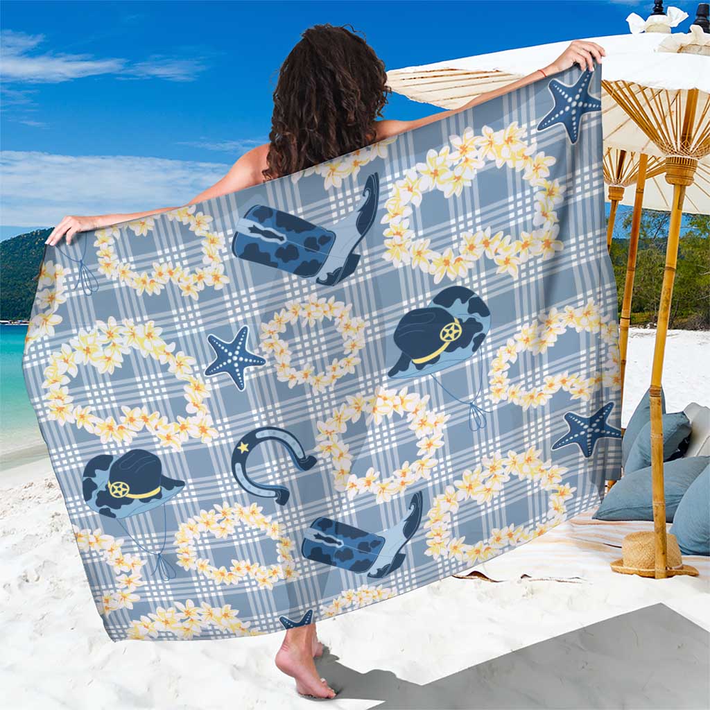 Aloha Hawaii Paniolo Jeans Palaka Sarong Coastal Rodeo LT7 One Size 44 x 66 inches Pastel Blue - Polynesian Pride